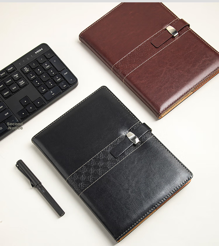 GuangBo 16K 144-Sheet Business Leather Notebook Stationery/Jaunty Button Closure Black GBP16735 9