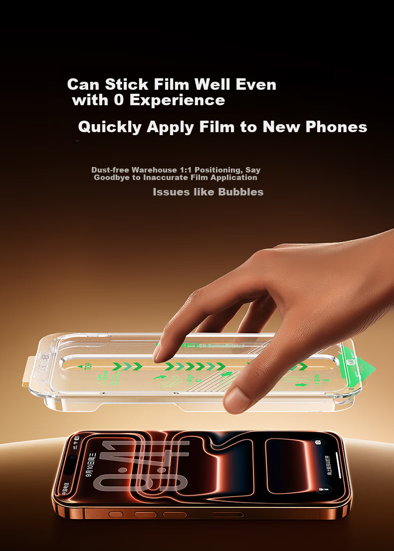 UGREEN Tempered Glass Screen Protector for IPhone 16 Pro Max, Full Coverage High Definition Anti-Fingerprint Anti-Drop Ultra-Thin Easy Installation Protective Film for IPhone 16 Pro Max 3