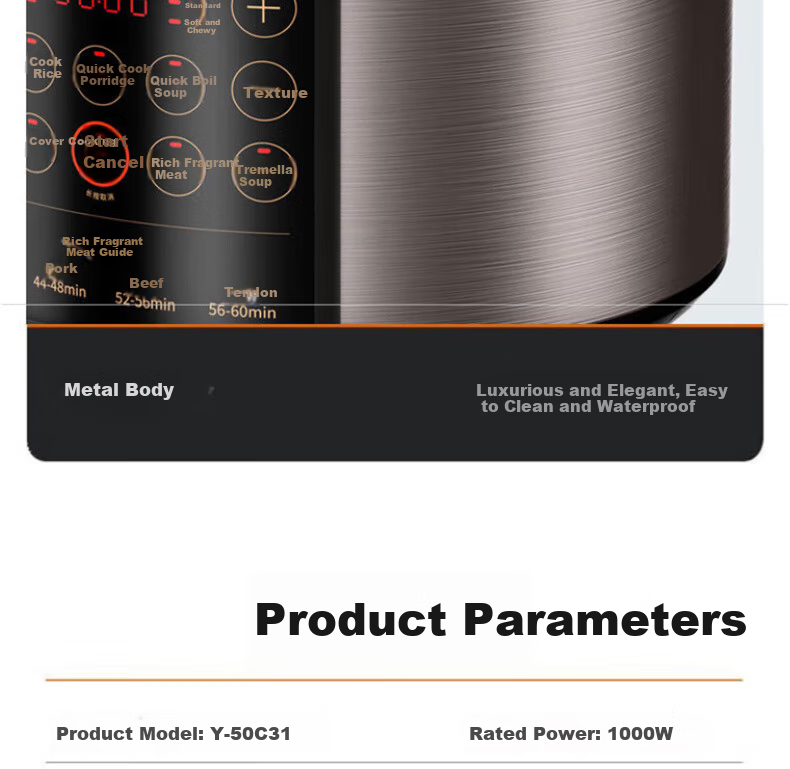 Joyoung Home 5L Electric Pressure Cooker Multifunctional Electric Pressure Cooker with Lid, High-Pressure Cooker, Electric Rice Cooker, Rice Cooking Pot Y-50C31 22