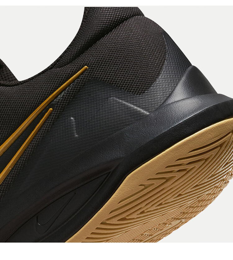 NIKE Men's Precision VI Basketball Shoes DD9535-005 Black Gold Size 42.5 2