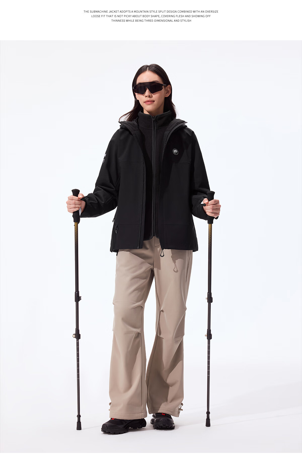 Panda Zhang Yuxi Edition [Rain Shell MAX] 3-in-1 Men's Windproof and Rainproof Hiking Jacket Autumn Winter Mountaineering Coat for Women 28