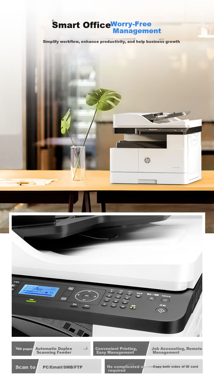 HP Commercial M439nda Laser Printer Digital Multifunction Machine Automatic Duplex Printing, Copying, And Scanning All-In Dual-Sided Document Feeder On-Site Installation + 1-Year On-Site Warranty 5