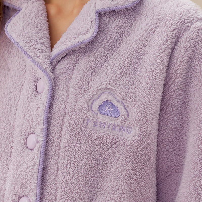 Fenteng Couple's Pajamas, Coral Fleece, Autumn And Winter New Style, Plush Lined, Thickened Women's Set, Flannel Casual Warm Loungewear for Me