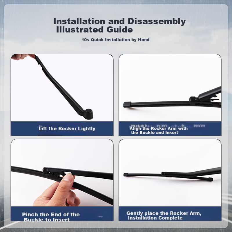 Ouji Rear Wiper Blade for SAIC Skoda Fabia [2015-Present]/Kamikaze Rear Wiper Blade with A-Grade Rubber Strip