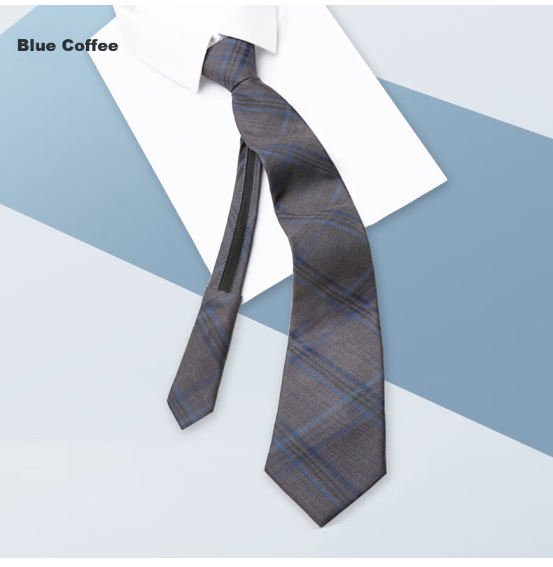 Luomeng Men's Pre-Tied Necktie, JK Business Gift, Versatile Lazy Style, 7cm Zipper, Casual Gift Box Packaging 10