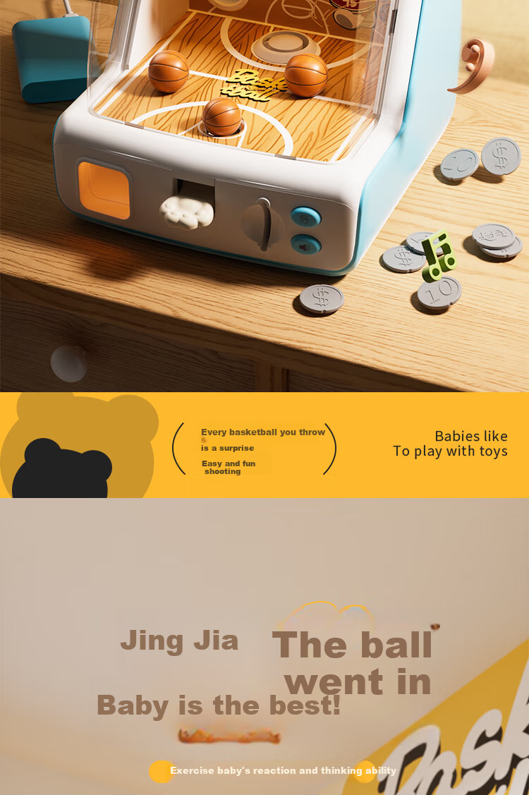 AoZhiJia Children's Educational Toy, Electric Basketball Machine for Boys And Girls, Marble Game Machine, Parent-Child Board Game, Birthday Gift, Blue 10