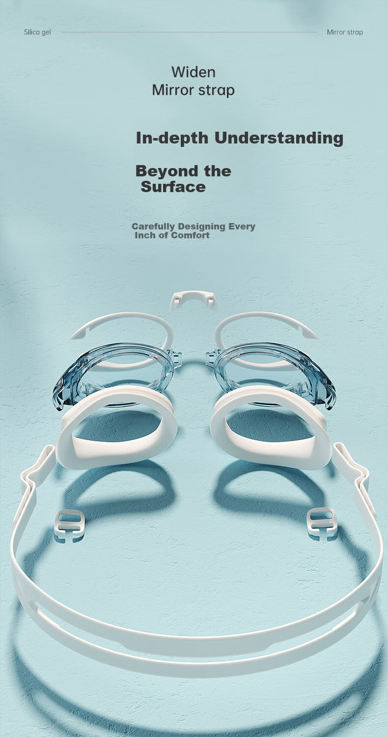 LI-NING Myopia Swimming Goggles, Waterproof And Anti-Fog, for Men And Women, High-Definition Swimming Glasses, Specially Designed for Myopia, LNJT224-13 Aurora White, -5.00 Diopters 7