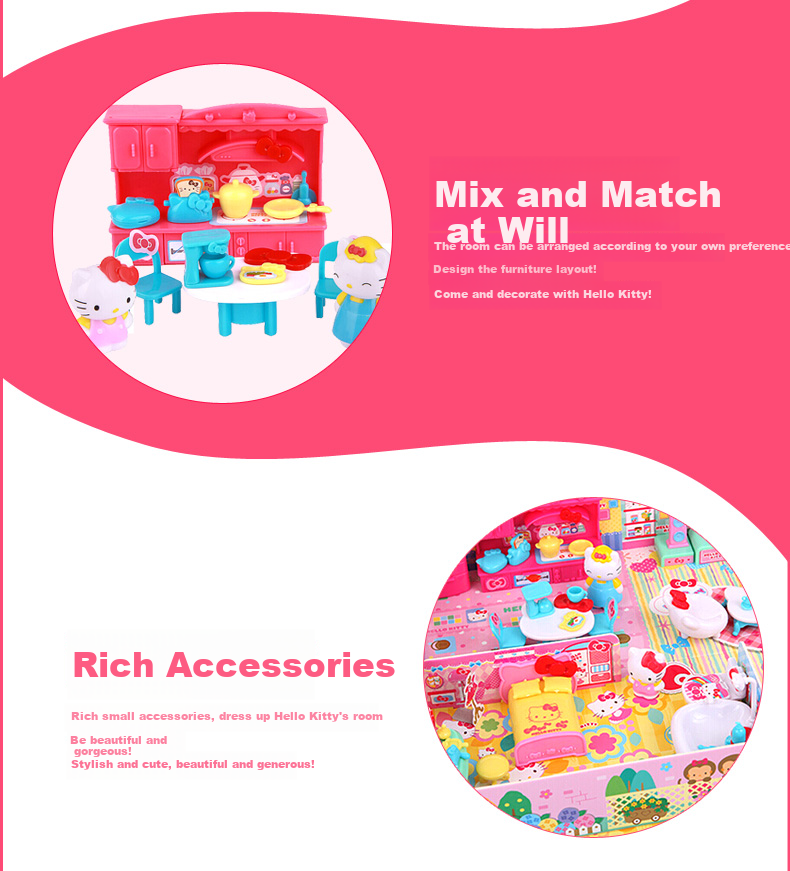 Qiji Hello Kitty Toy Kitchen Playset for Girls, Pretend Play, Children's Christmas Gift 2