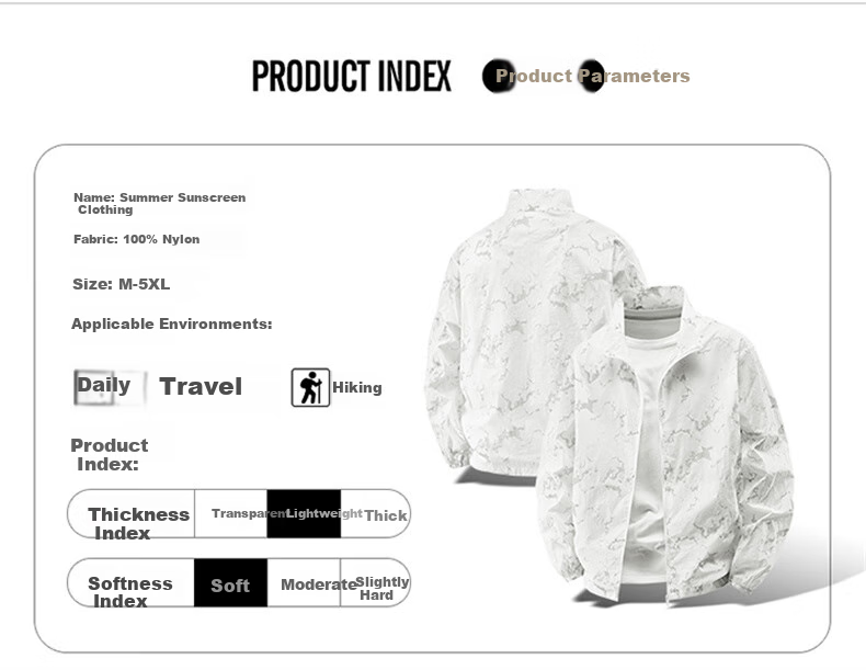 JEEP SPIRIT Sun Protection Jacket for Men, Summer Lightweight Breathable UV-Resistant Outdoor Cool Skin Coat, Dark Gray, XL 7