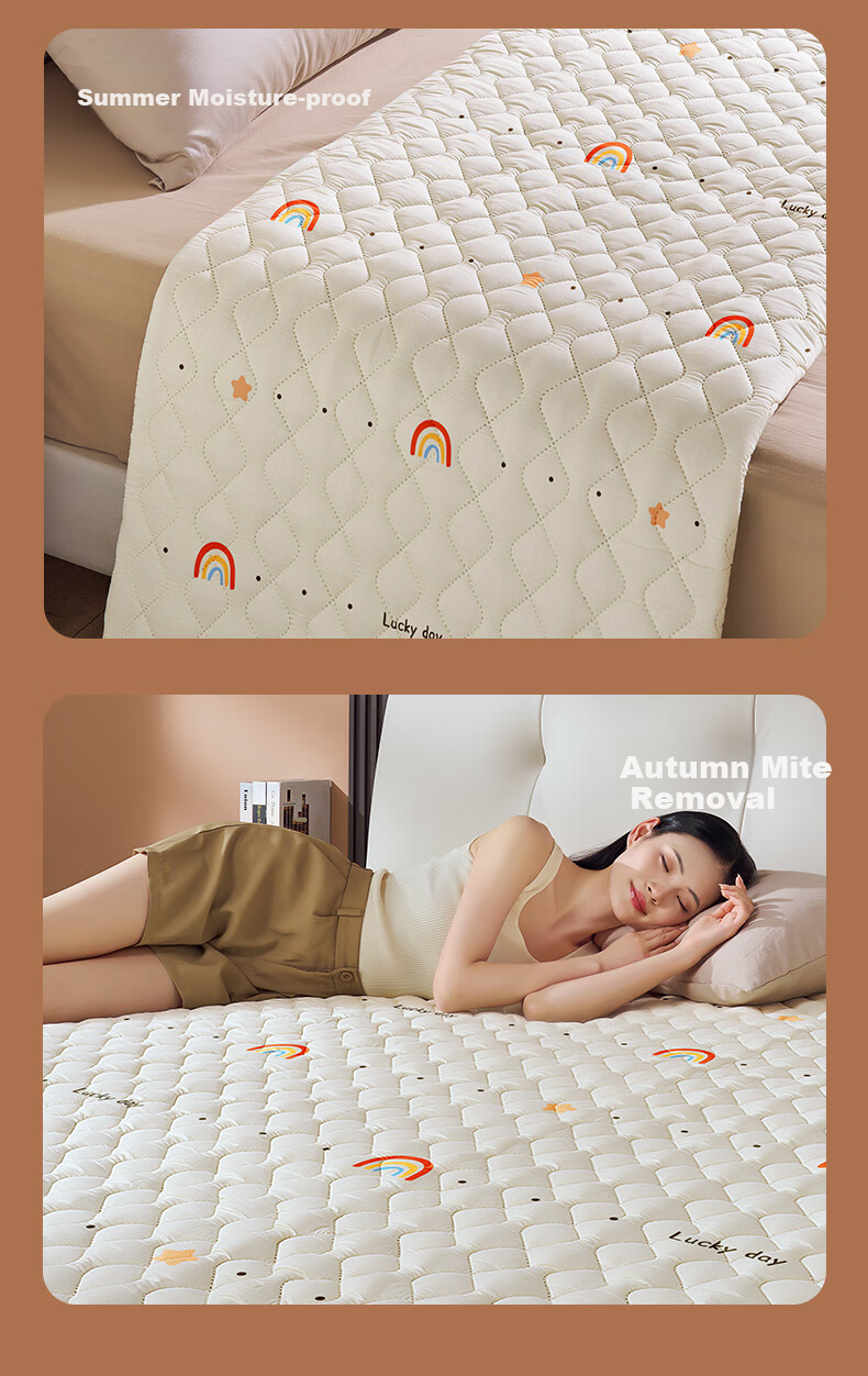 CHIGO [Dehumidifying And Mite-Removing] Graphene Double-Sided Dual Temperature Control Waterproof 3C Certified Electric Heating Blanket Mattress Pad 1.5x1.8m 24