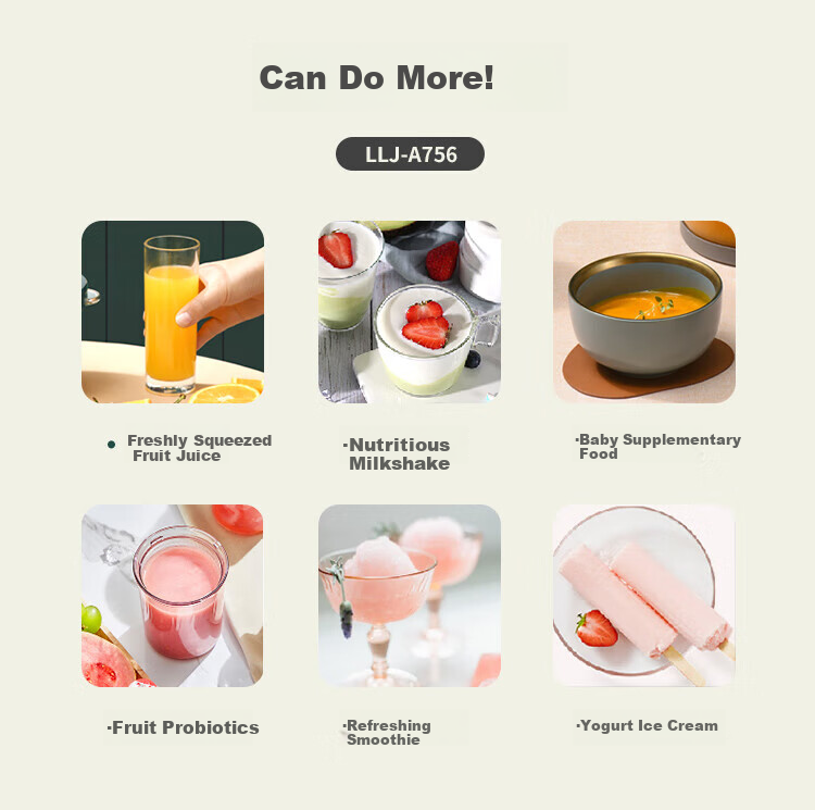 Liven Portable Juicer Cup with Ice Crusher, 750ml Stainless Steel Travel Cup, Small Blender Bottle for Outdoor Use, Food Processor LLJ-A756 11