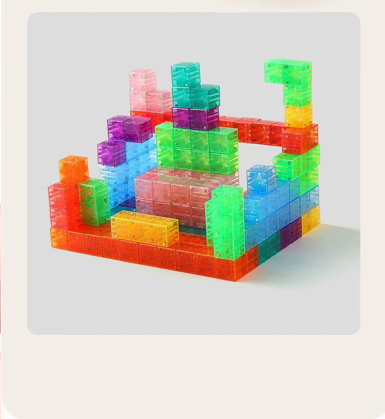 BULUQI Pocket My World Magnetic Building Blocks Construction Toy for Boys Ages 3-6 Birthday Gift Magnetic Tiles 1
