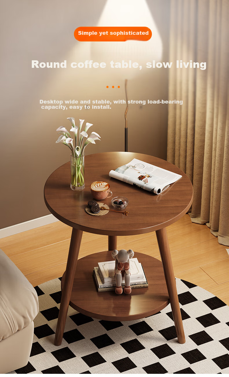 Shanshanmuyi Coffee Table, Living Room Side Table, Movable Small Table, Small Tea Table, Bedside Cabinet, Storage Rack, Storage Cabinet 1