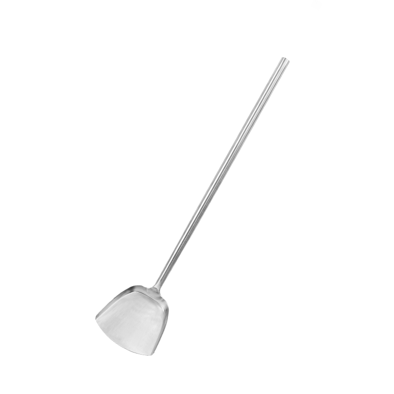 Golden Key Stainless Steel Commercial Large Wok Spatula, Widened and Thickened, 1.2m Long Handle, 21cm Diameter GK-GC140-C