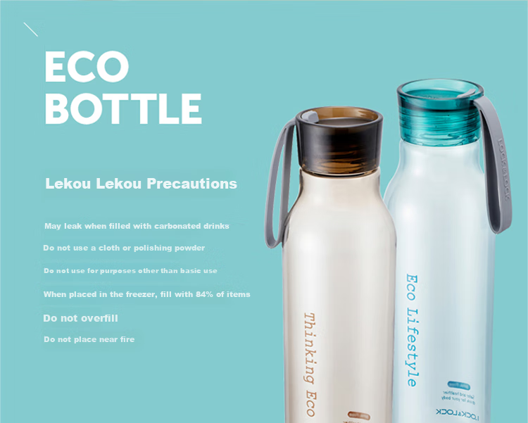 LOCK&LOCK ECO Outdoor Sports Water Bottle, Portable Plastic Water Jug for Men And Women Students, 550ML Gree 18