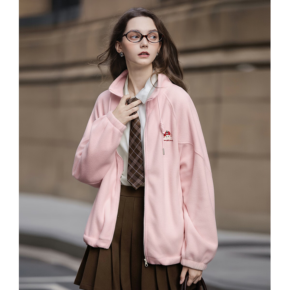 TonLion 2025 Winter Women's Stand Collar Left Chest Detail Long Coat