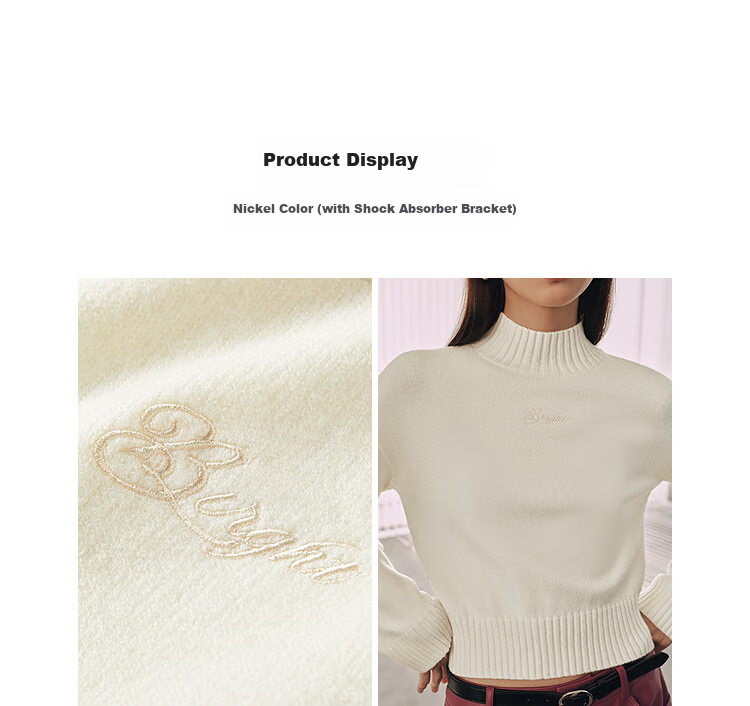 Taipingniao Women's Knit Sweater, Semi-Turtleneck Knitted Pullover, Soft Winter Sweater, Inner Layer D, Black, M 4