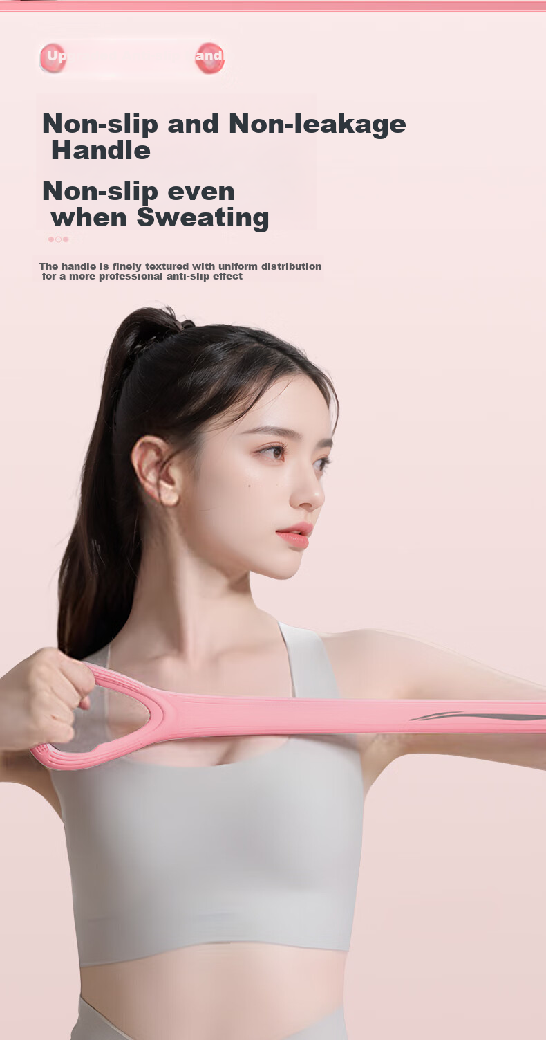 Li-Ning Figure-Eight Resistance Band, Elastic Band Loop, Pilates Resistance Rope, Stretching Band, Figure-Eight Arm Strengthener, Back Opener, Shoulder Opener, Women's Fitness Equipment 2