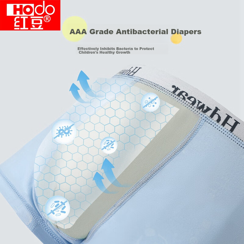 Hodo Boys' Antibacterial Pure Cotton Crotch A-Class Cotton Spandex Breathable Contrasting Color Plain Angle Underwear, 4-Pack
