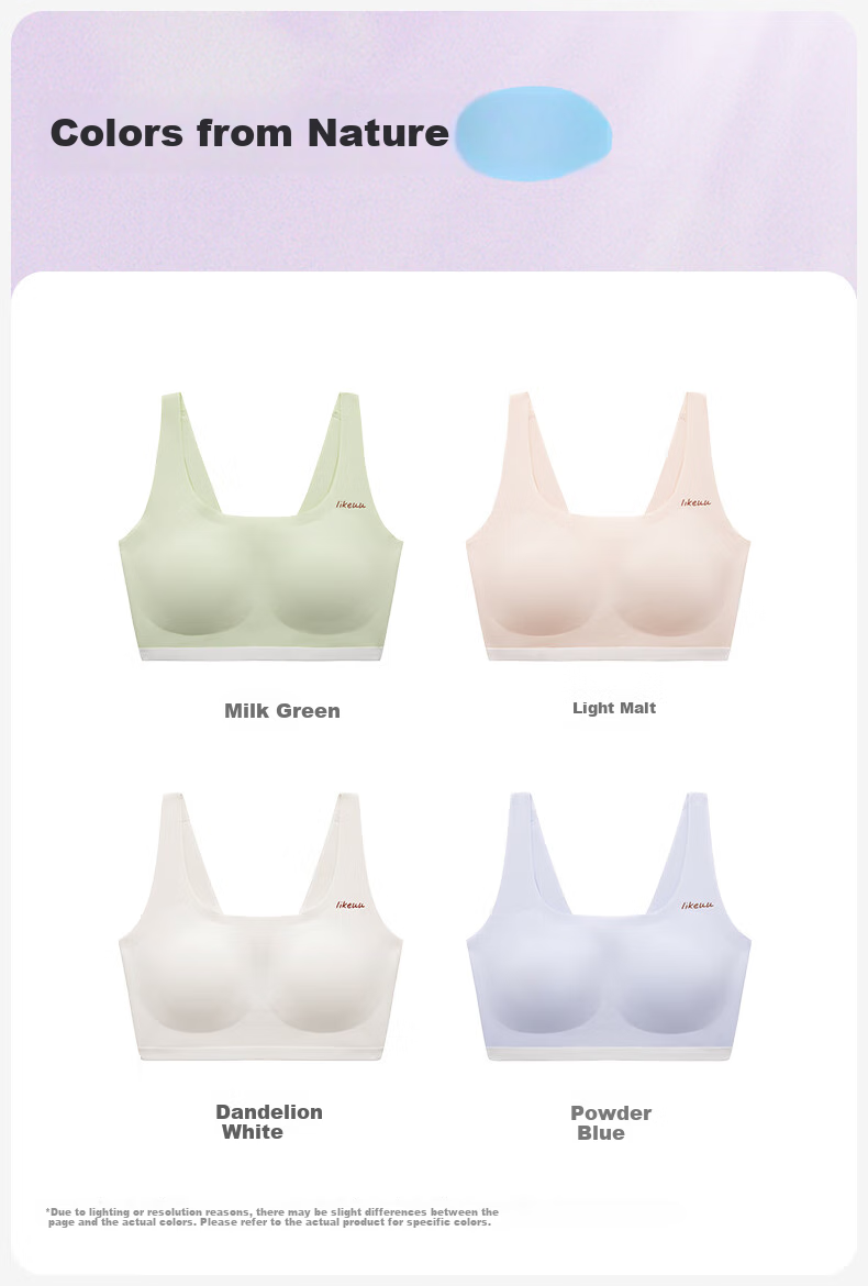 Like UU, Teenage Girls' Underwear for Middle And High School Students, One-Size Three-Stage Bra for Pubescent Girls, Children's Underwear 17