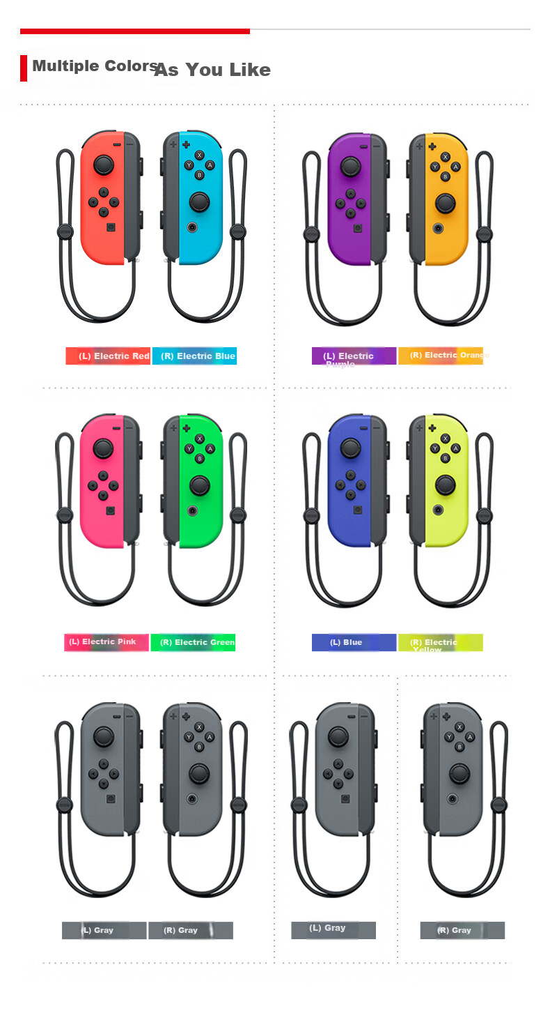 Nintendo Switch Joy-Con Controller [Hong Kong Version], First-Generation OLED Battery Life Gamepad, Left Red Right Blue, NS Accessories, Compatible with Mainland China And Japanese Versions 5