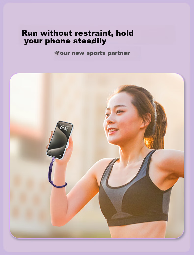 Yingyue Phone Lanyard Wrist Strap European Anti-Theft Travel Protection Anti-Loss Device Shockproof Clip Pad Patch Connecting Piece Back Patch Key Strap Cord Short Style Suitable for Apple Huawei Cases 13