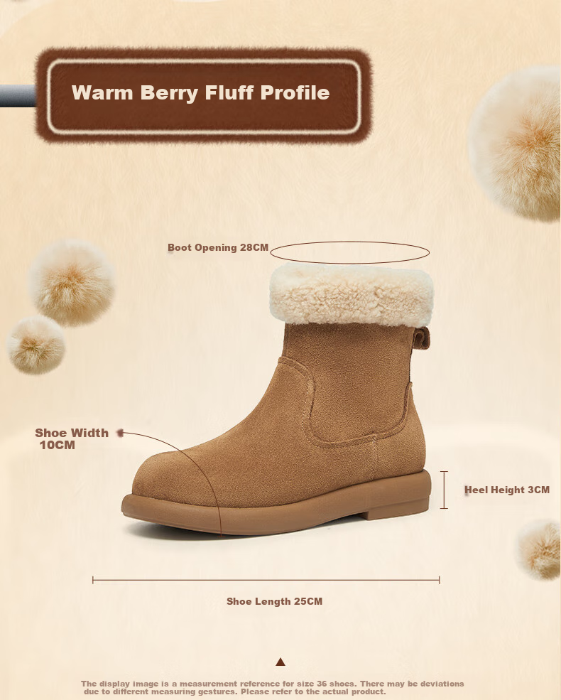 TEENMIX Snow Boots, Warm Women's Boots, Brown, Size 35 15