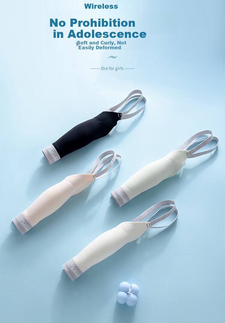 LangSha Girls' Underwear Bra, for Female Students And Children, Shock-Absorbing Sports Bra, for Teenagers in Middle School And High School, Puberty Development Period 8