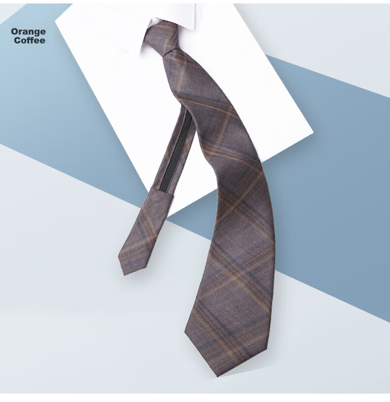 Luomeng Men's Pre-Tied Necktie, JK Business Gift, Versatile Lazy Style, 7cm Zipper, Casual Gift Box Packaging 9