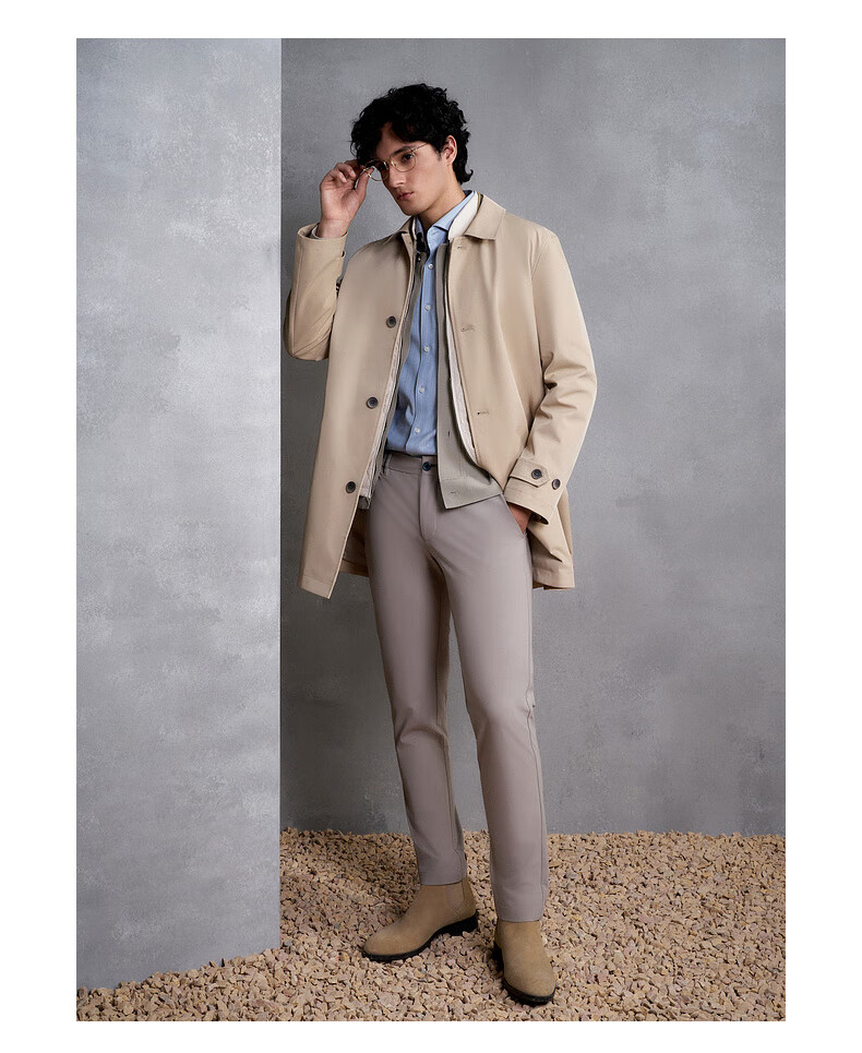 G2000 Removable Vest British Style Coat Trench Coat Men 2025 Autumn Winter 6