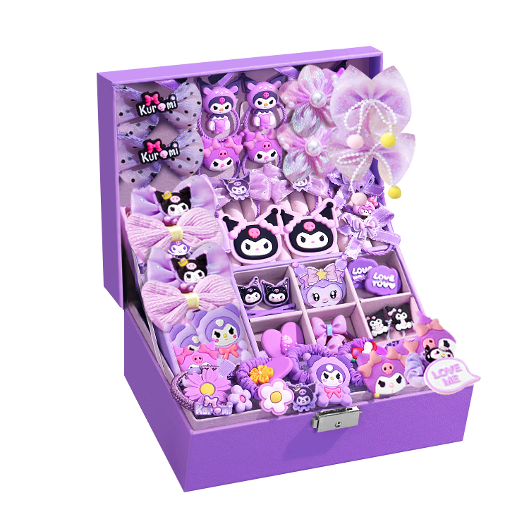 Letrel Kuromi Hair Accessories Practical Gift Box, Birthday Present for Girls Aged 6-14, Toy