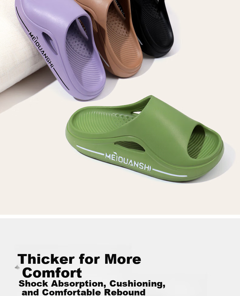 Grace EVA Thick-Soled Fashionable Breathable Slippers for Women, Soft-Bottomed Outdoor Bathroom Comfortable Sandals for Men, Deep Purple, Size 36-37 6