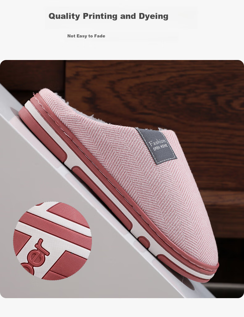 GUOLUOFEI Spring Men's Indoor Home Slippers for Women And All Seasons, Extra Large Size, Pink, Size 36-37 7