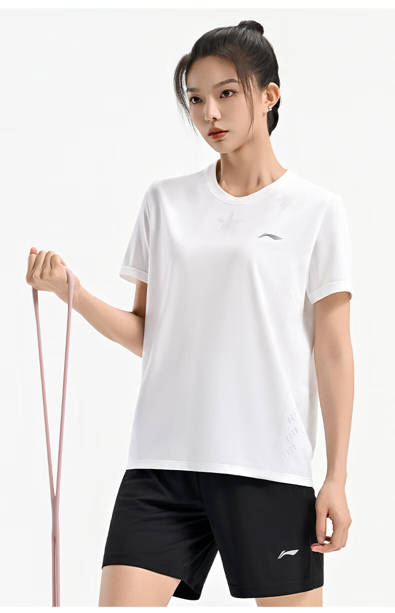 LI-NING Table Tennis Sports Set Unisex Running Short Sleeve Badminton Sportswear Comfortable Quick-Dry Fitness Training Clothes 9