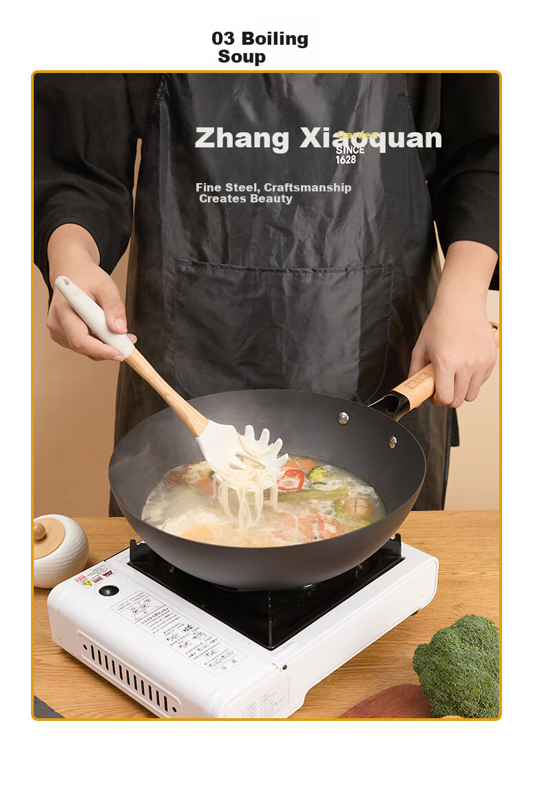 Zhangxiaoquan Iron Series Non-Stick Wok Pan for Home Cooking, 32cm C32890100 7