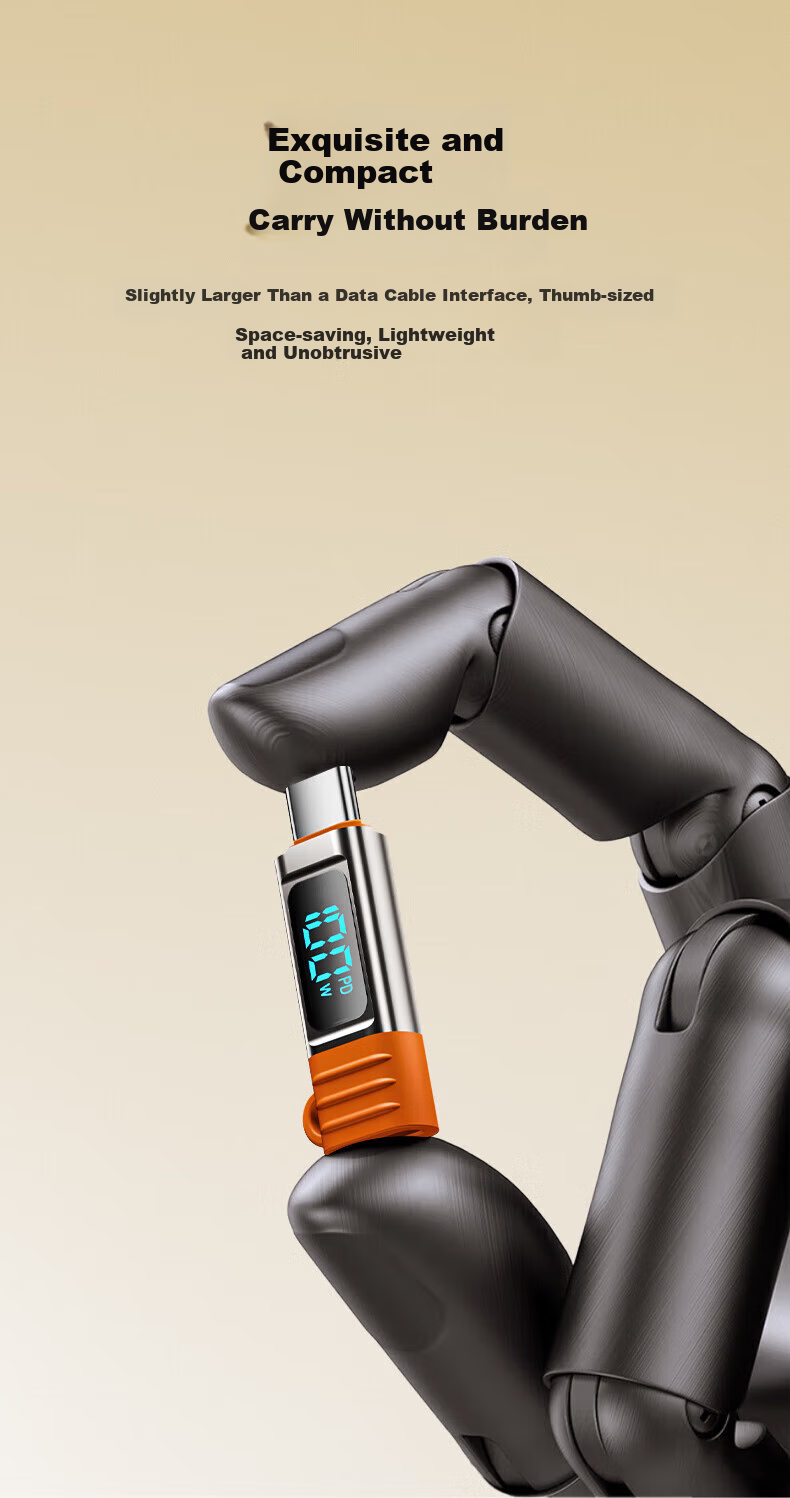 BIAZE Compatible with Apple 17/16/15 Digital Display Adapter, Type-C Data Cable, PD100W Charging Cable, Power Real-Time Display, Phone Wattage, Current And Voltage Testing Instrument 2