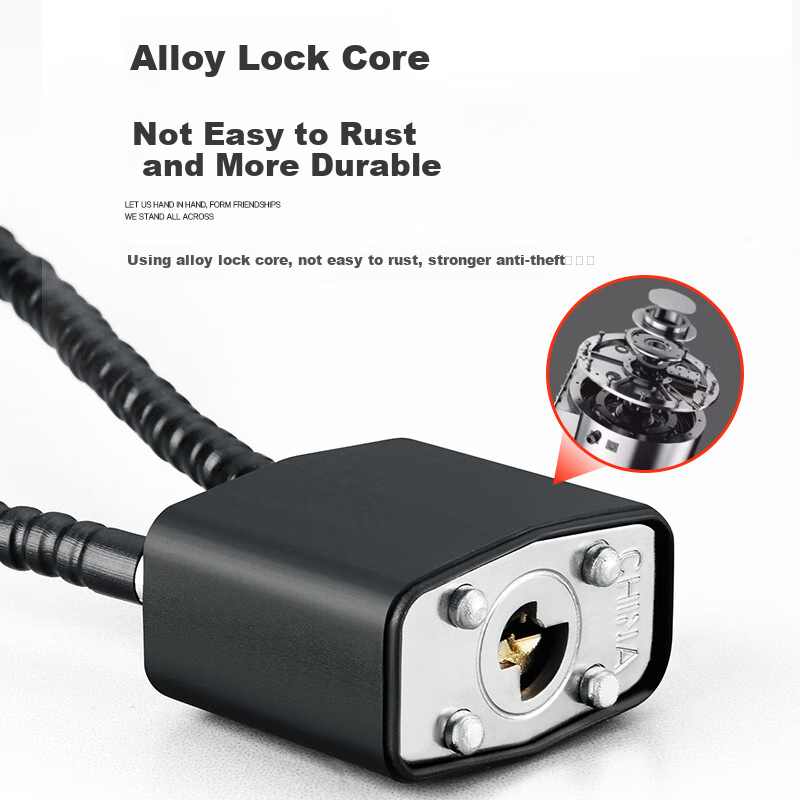 Chugong Steel Wire Padlock, Anti-Theft Cabinet Lock, Locker Lock, File Cabinet Lock, Long Padlock, Steel Wire Lock, Anti-Theft Lock Head, Length 20 2