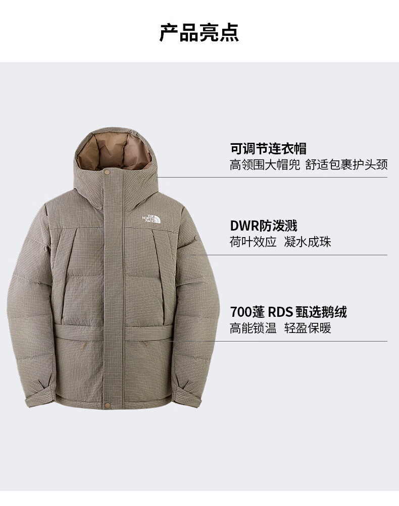 The North Face Men's Windproof 700 Fill Power Goose Down Jacket 8DUJ Black/JK3 2XL 7