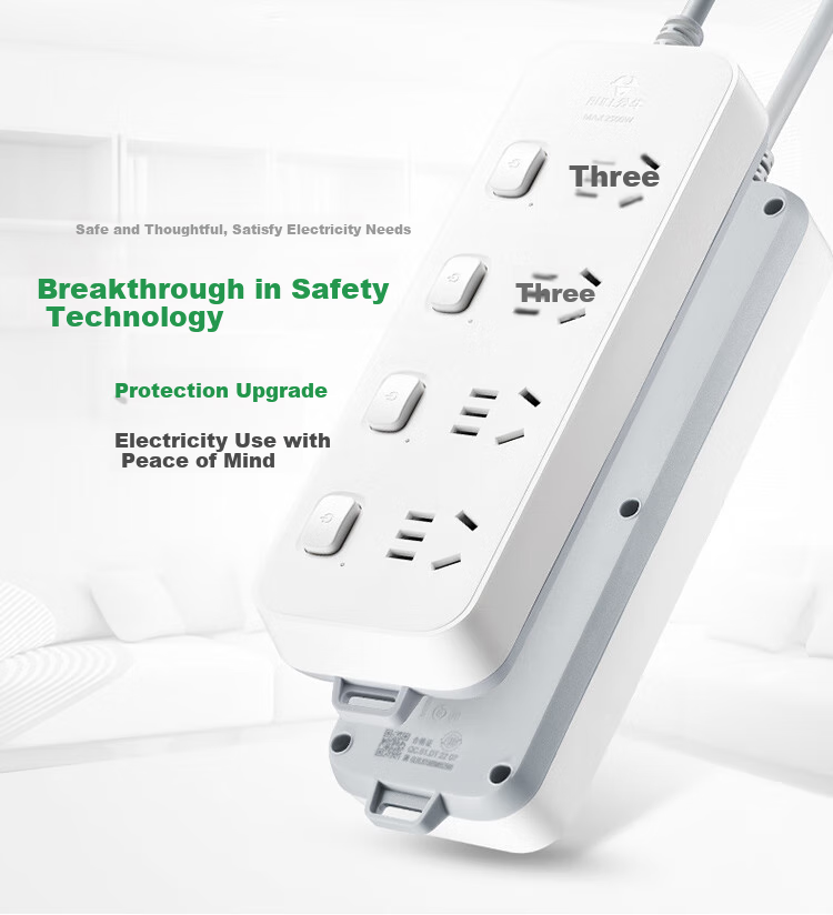 BULL Power Strip / Extension Cord / Surge Protector with Individual Switches, 3 Outlets, 3M Cord Length, 3C Certified 1