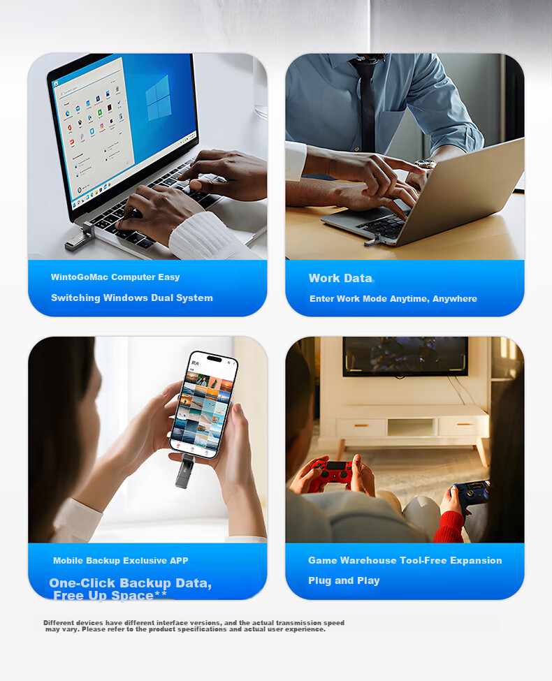 PHILIPS 1TB High-Speed Solid State USB Flash Drive, Dual Interface for Phones And Computers, 41UT, Read Speed up to 1000MB/s, Large Capacity Flash Drive, Compatible with Phones, Computers, And Tablets 7