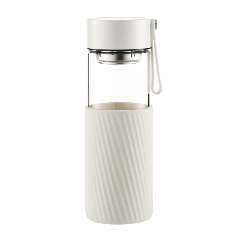 Fuguang Borosilicate Glass Tea Cup with Tea Infuser, Large Capacity Water Cup for Men and Women