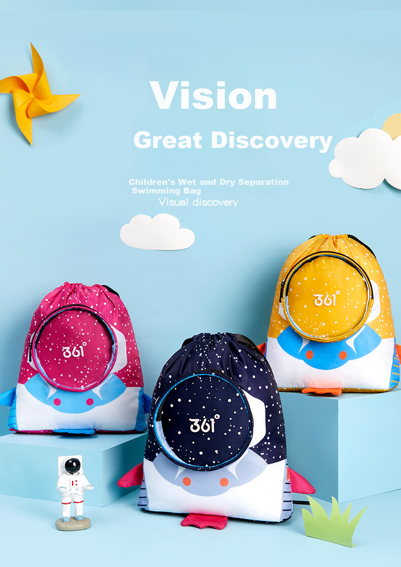 361° Children's Dry-Wet Separation Swim Bag, Waterproof Sports Backpack for Boys And Girls, Beach Swimming Storage Bag 1