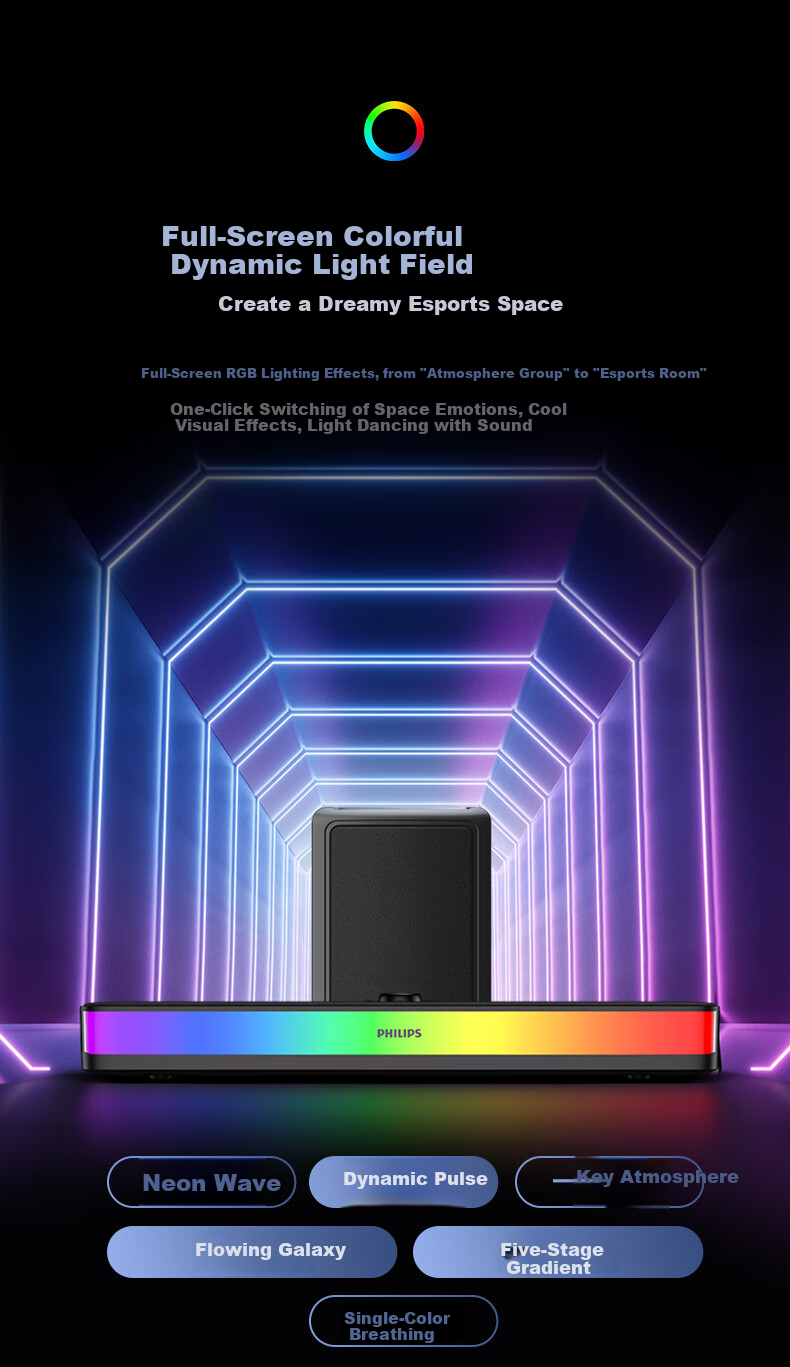 PHILIPS Bluetooth Speaker Computer Speakers Desktop Laptop HIFI 2.1 Multimedia Gaming Subwoofer Combo Set Delta Audio Gaming E-Sports Gift SPA6120 7