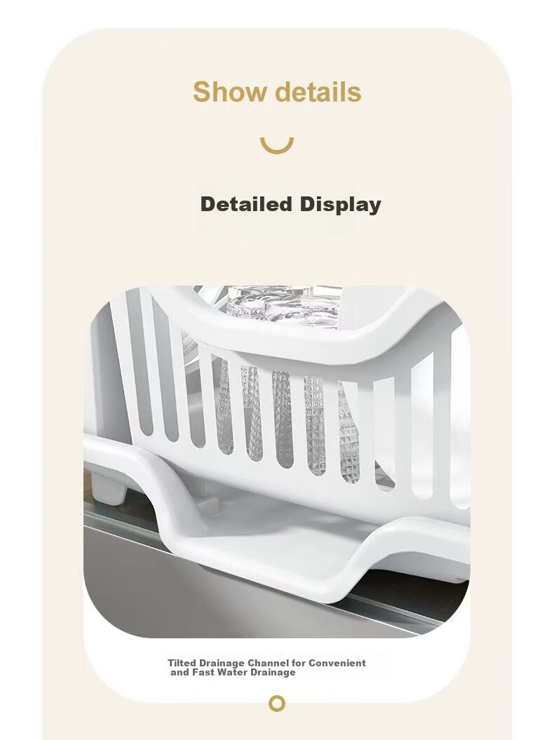 Jingyan Bowl And Plate Storage Rack, Kitchen Fruit And Vegetable Draining Basket, Chopstick Organizer Box, Chopstick Holder, Large Capacity White Plastic 8