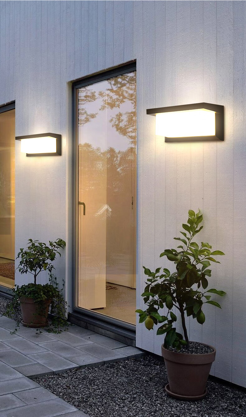 Zuoji Outdoor Wall Light JD Self-operated Staircase Corridor Villa Waterproof Balcony Outdoor LED Wall Lamp Modern Simple 25W Warm Light 13