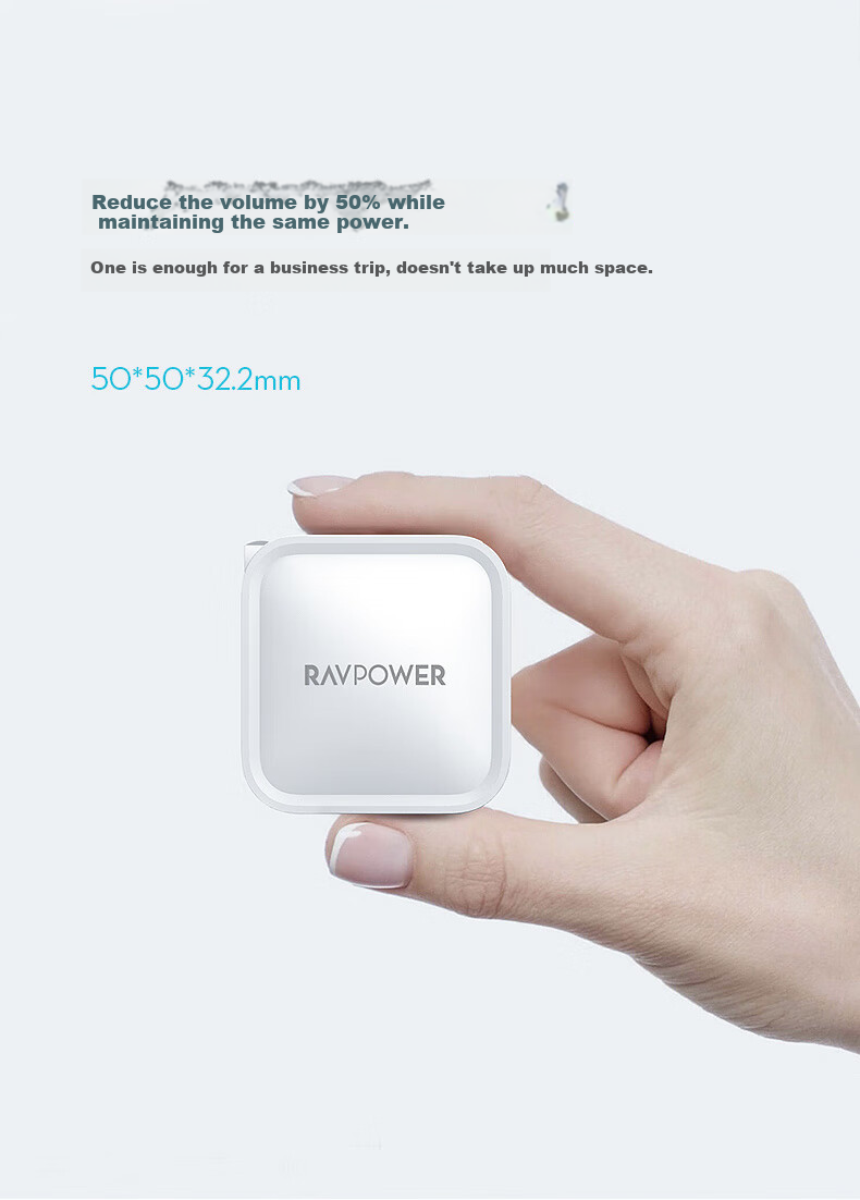 RAVPower Apple Charger PD30W Multi-Port Fast Charging Adapter Compatible with 20W Universal IPhone13/12ProMax/11, Android IPad, Smartphone Type-C Charging Head 6