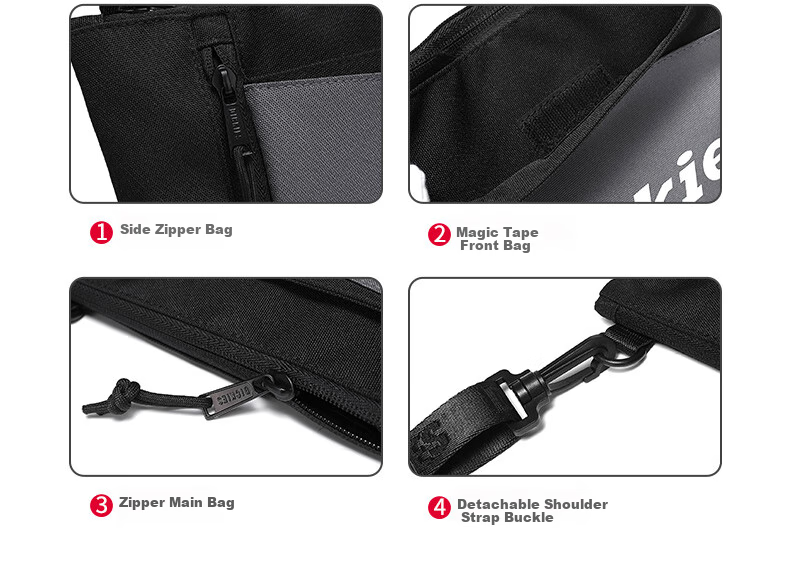Dickies Trendy Crossbody Bag with Contrasting Design, Fashionable Envelope Bag, Versatile Shoulder Bag for Men, Gray 10