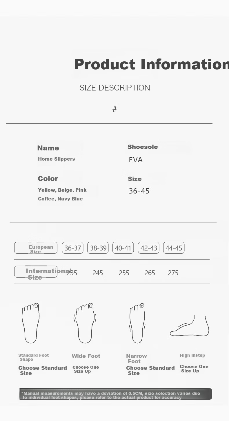GUOLUOFEI Non-Stick High-End Couple Slippers, Spring And Autumn Home Indoor Non-Slip Thick-Soled Cotton Slippers for Men And Women, Winter Seaso 4