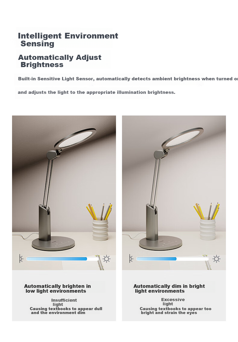 Dalun Eye Protection Desk Lamp, National AA-Grade Full Spectrum Eye Care Light, for Students' Study And Reading, T3PRO+ 11