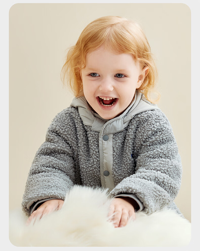 Babycare Children's Autumn Winter Thickened Jacket Girls Boys Casual Warm Baby Coat Cloud Gray 110 18